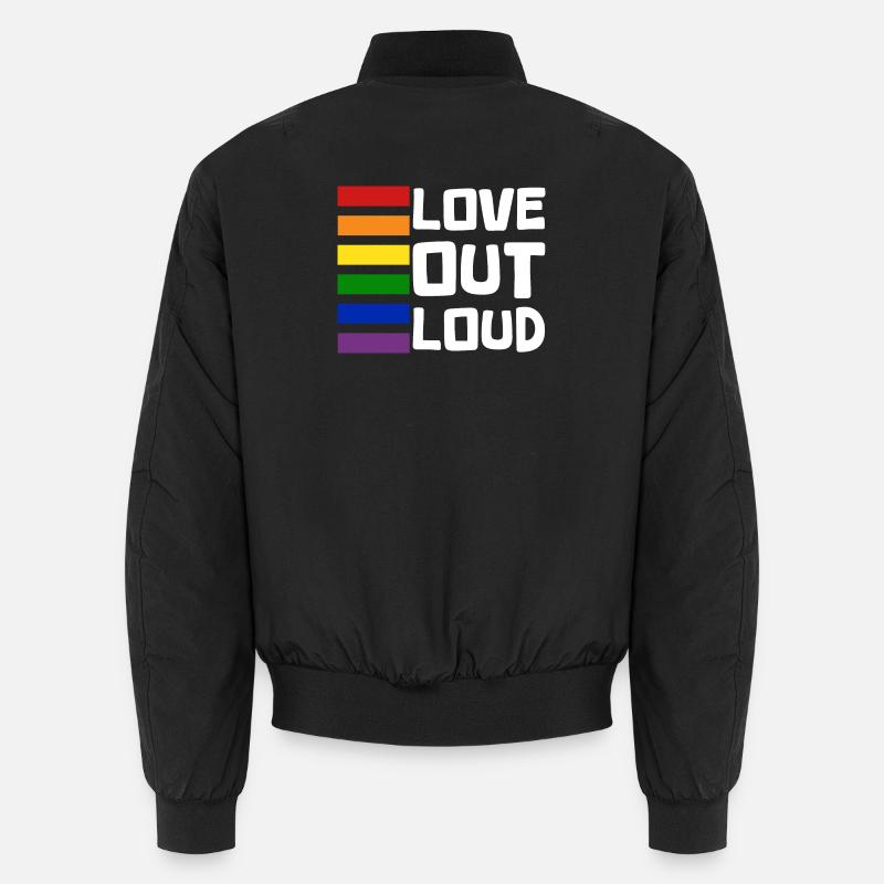Love Out Loud Pride-Monat Unisex Bomberjacke