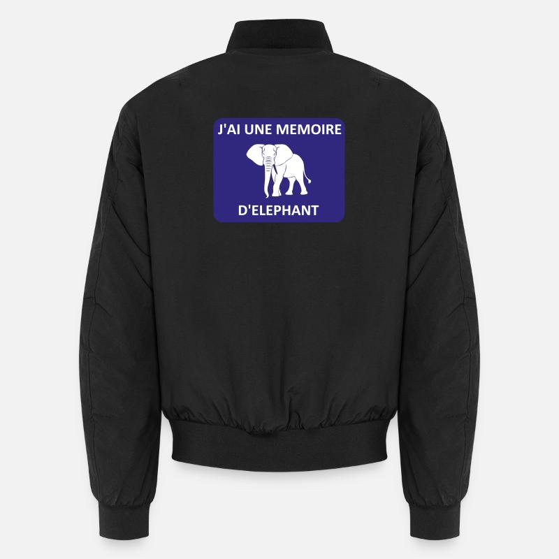 J'ai une mémoire d'éléphant - Bomber unisexe - noir