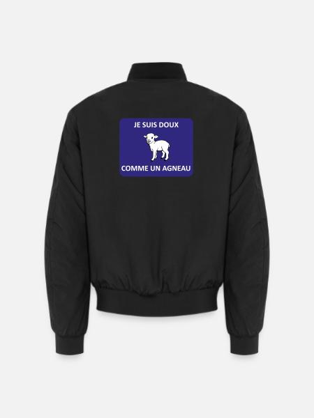 Gentle as a lamb - Unisex Bomber Jacket - black
