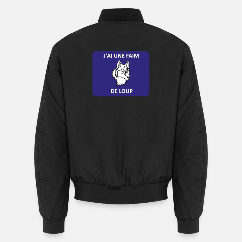 Ich bin hungrig wie ein Wolf - Unisex Bomberjacke - Schwarz