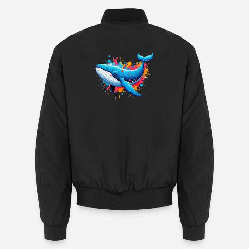 Baleine - Bomber unisexe - noir
