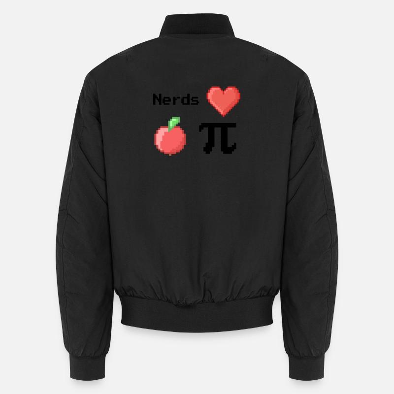 Nerds Love Apple Pi Pi Sayings Math S Pixel Unisex Bomber Jacket
