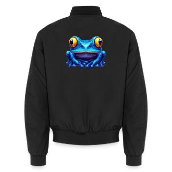 Frosch - Unisex Bomberjacke - Schwarz - Hinten - AI Model Male 185 light (185cm)