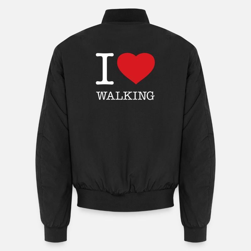 I LOVE WALKING Unisex Bomberjacke