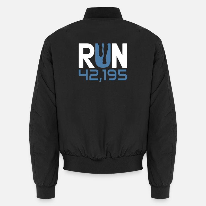 Marathon Runner Run 42 195 finishers - Bomber unisexe - noir