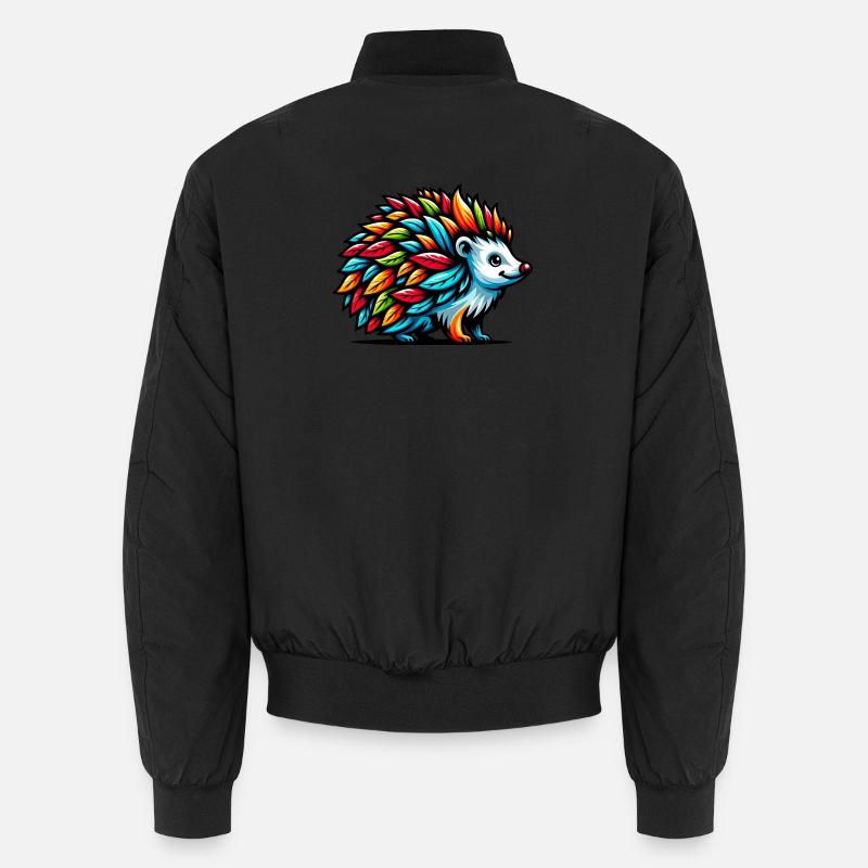 Hedgehog - Unisex Bomber Jacket - black