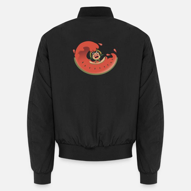 Surfende Wassermelone Unisex Bomberjacke