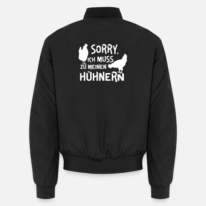 Humorous chicken design with text Unisex Bomber Jacket