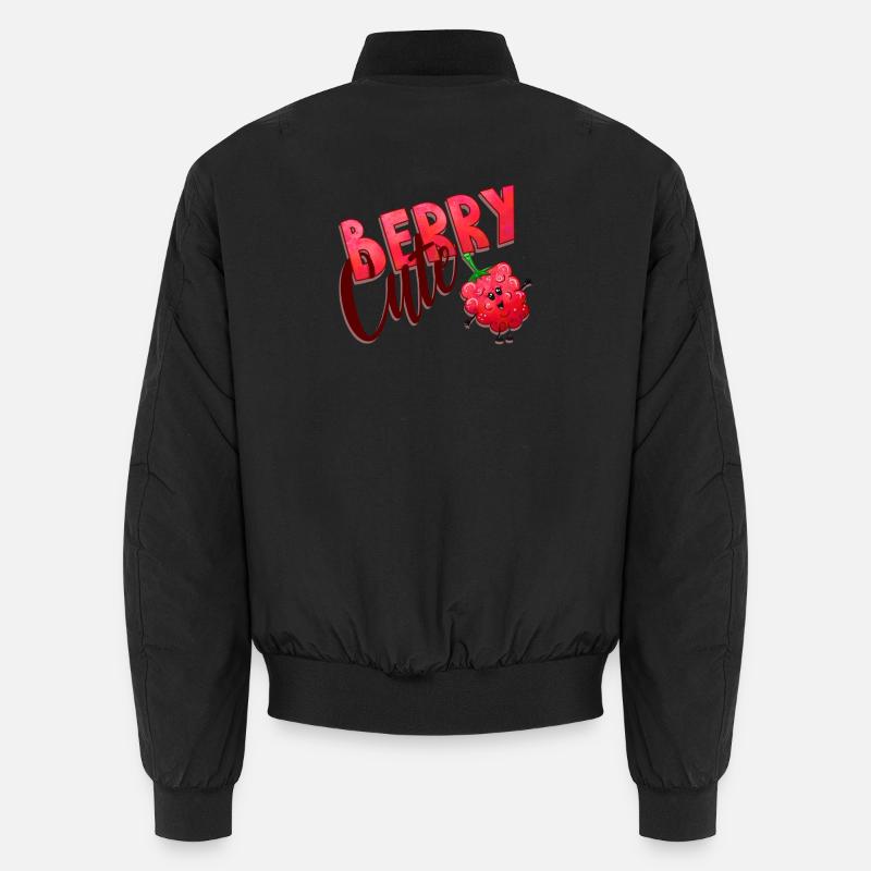 Berry Cute Raspberry Unisex Bomber Jacket