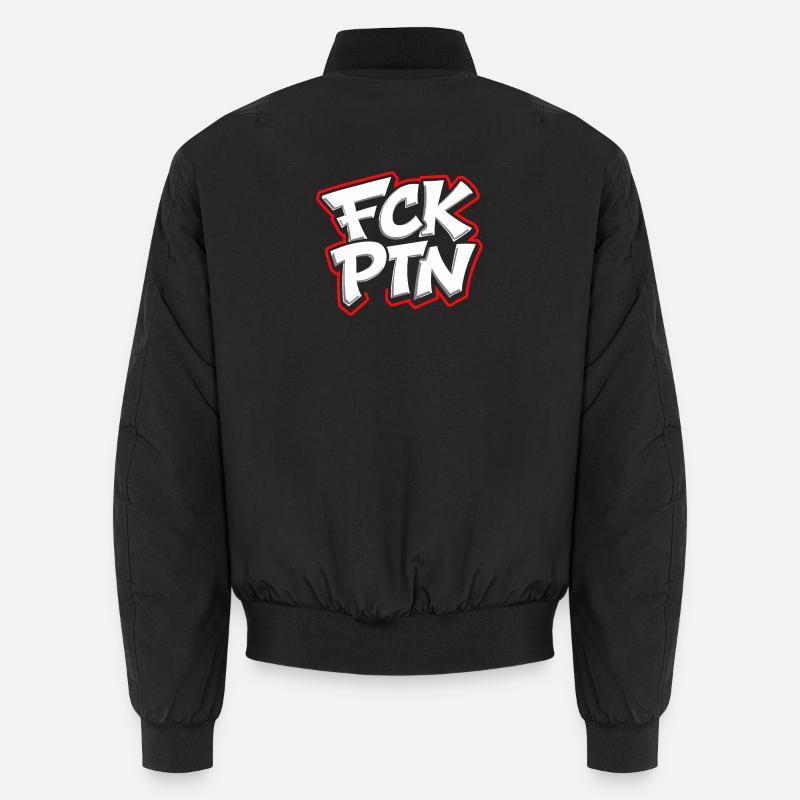 FCK PTN Anti Putin Statement - Unisex Bomberjacke - Schwarz