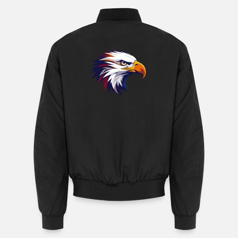 Style contrastant coloré à tête d’aigle Bomber unisexe