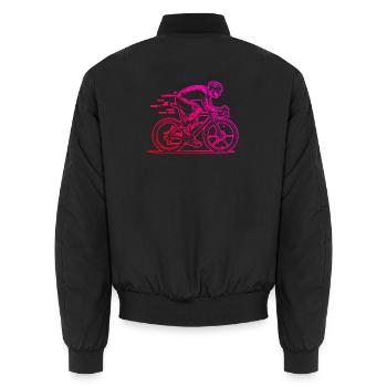 Inspiration pour les vélos de route cool - Bomber unisexe - noir - Dos - AI Model Male 185 light (185cm)