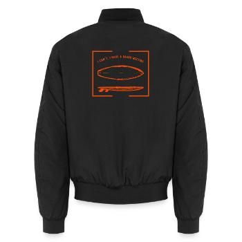 Réunion du conseil de surf - Bomber unisexe - noir - Dos - AI Model Male 185 light (185cm)