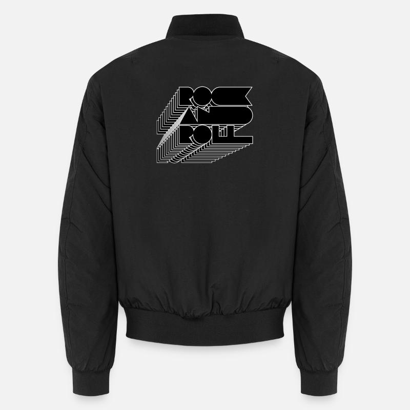 Rock-Roll-Linien - Unisex Bomberjacke - Schwarz