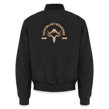 Härzbluetbündner - Bomber unisexe - noir - Dos - AI Model Male 185 light (185cm)