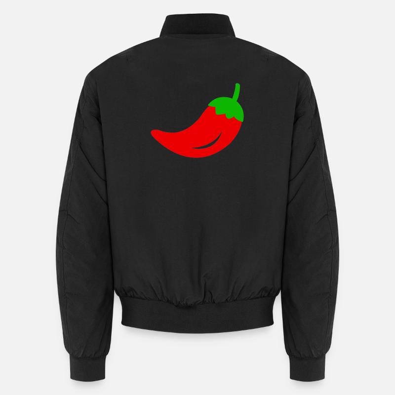 Chili pepper - Unisex Bomber Jacket - black