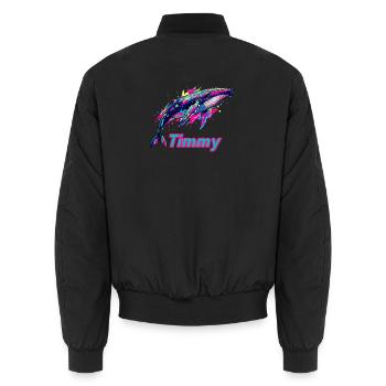 Neonwal Timmy Graffiti - Unisex Bomberjacke - Schwarz - Hinten - AI Model Male 185 light (185cm)