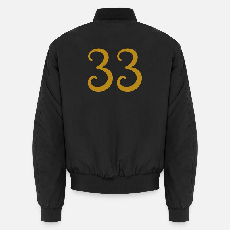33 - Unisex Bomber Jacket - black