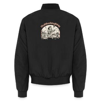 Multitasking? Nein. Muttitasking - Chaos? Läuft! - Unisex Bomberjacke - Schwarz - Hinten - AI Model Male 185 light (185cm)