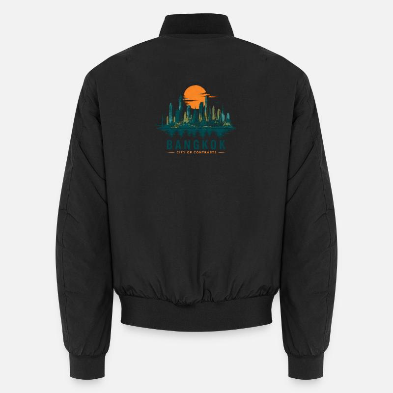 Bangkok Skyline Sunset Unisex Bomberjacke