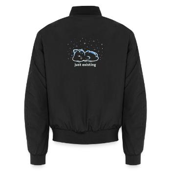 Juste exister - Bomber unisexe - noir - Dos - AI Model Male 185 light (185cm)