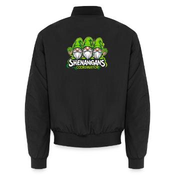 Coordinateur des Manigances Gnome de jardin - Bomber unisexe - noir - Dos - AI Model Male 185 light (185cm)