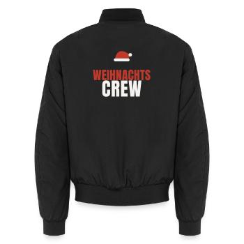 Weihnachts Crew Weihnachtsmütze Familie Team Fest - Unisex Bomberjacke - Schwarz - Hinten - AI Model Male 185 light (185cm)