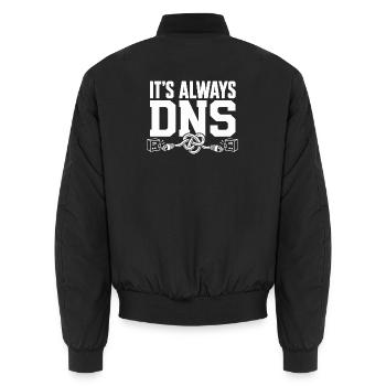 Es ist immer DNS - Unisex Bomberjacke - Schwarz - Hinten - AI Model Male 185 light (185cm)