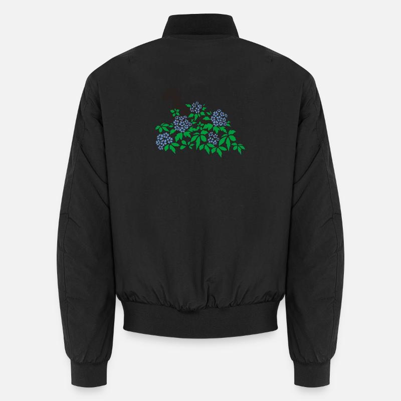 Great Dane and hydrangeas Unisex Bomber Jacket