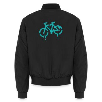 stencil bike - Unisex Bomberjacke - Schwarz - Hinten - AI Model Male 185 light (185cm)