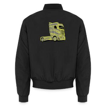 Camion V8 Super R1000 Vabis - Bomber unisexe - noir - Dos - AI Model Male 185 light (185cm)