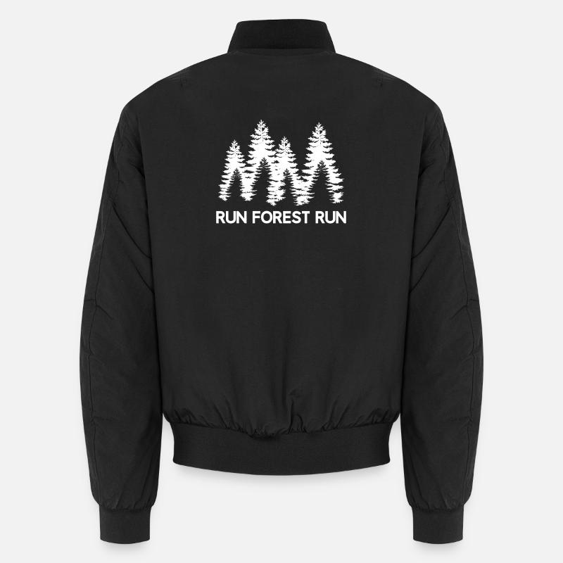 Run Forest Run - Unisex Bomber Jacket - black