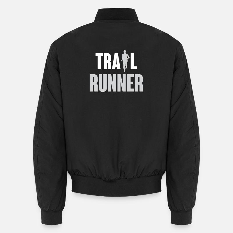 Trail Runner - Unisex Bomber Jacket - black