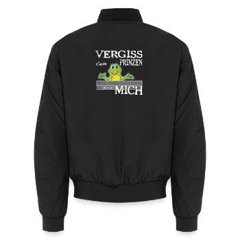 Frosch König textile Geschenkidee - Unisex Bomberjacke - Schwarz - Hinten - AI Model Male 185 light (185cm)