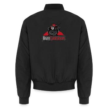 Heavy Chicken - Unisex Bomberjacke - Schwarz - Hinten - AI Model Male 185 light (185cm)