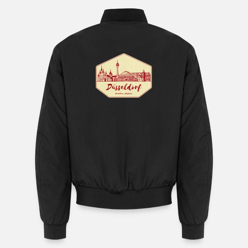 Dusseldorf Skyline Badge Unisex Bomber Jacket