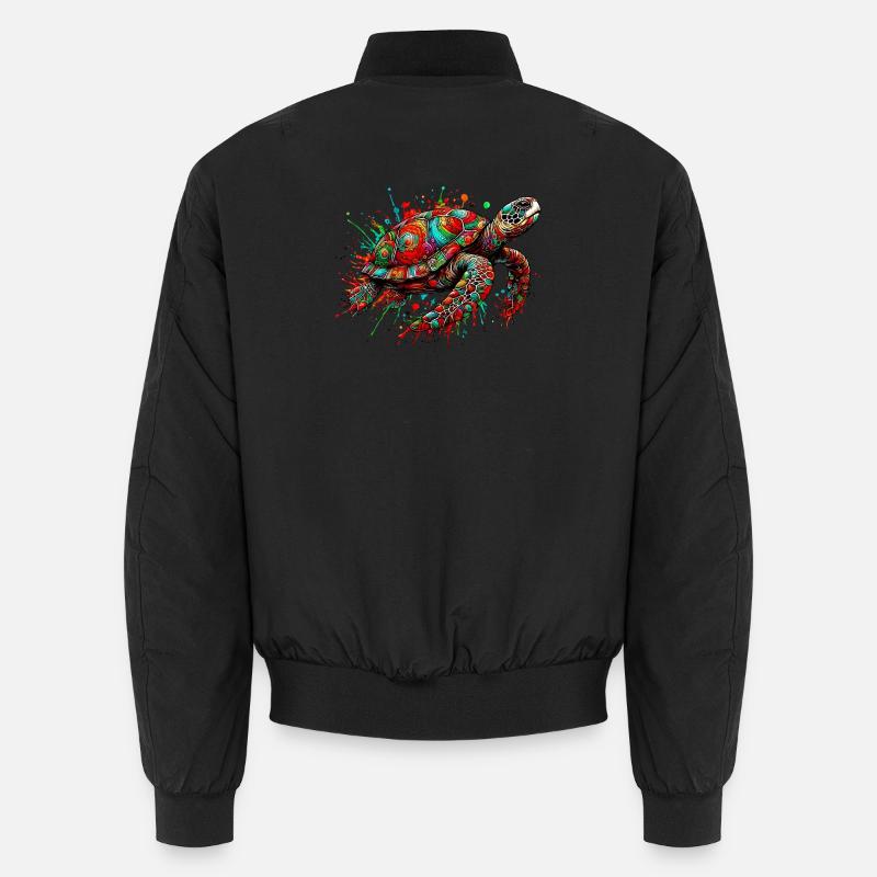 Turtle - Unisex Bomber Jacket - black