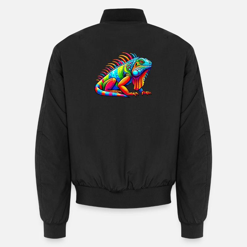 Iguana - Unisex Bomber Jacket - black