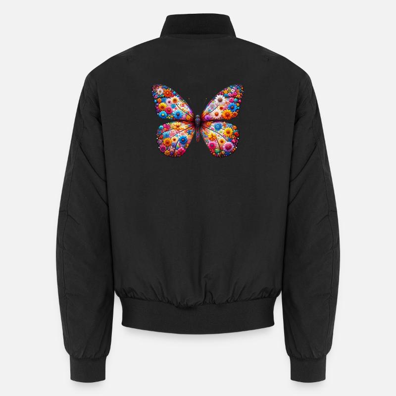 Papillon décoré de fleurs Bomber unisexe
