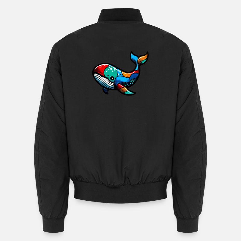 Wal - Unisex Bomberjacke - Schwarz