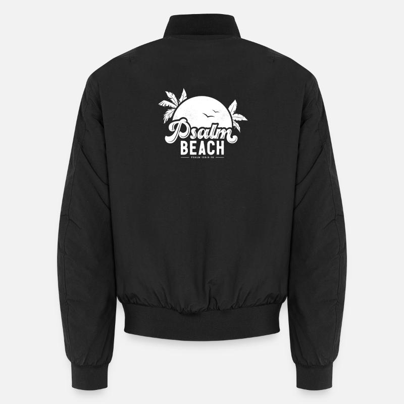 Psalmbeach (4) weiss Unisex Bomberjacke