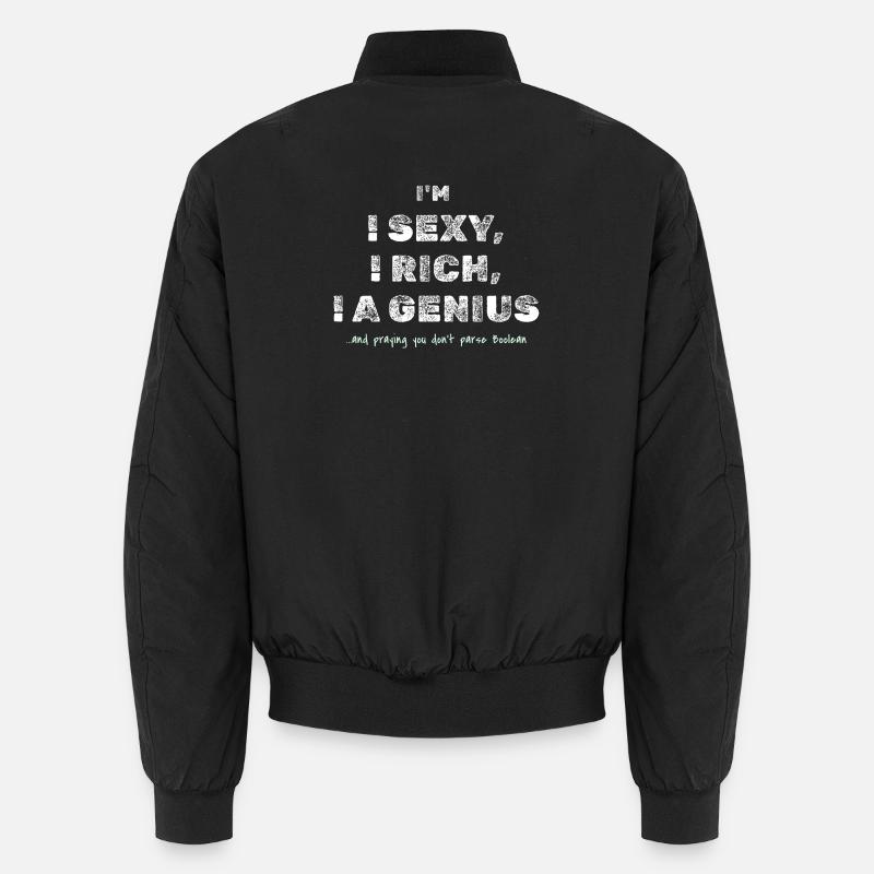 Boolean Joke – Funny Dev Tee - Unisex Bomber Jacket - black