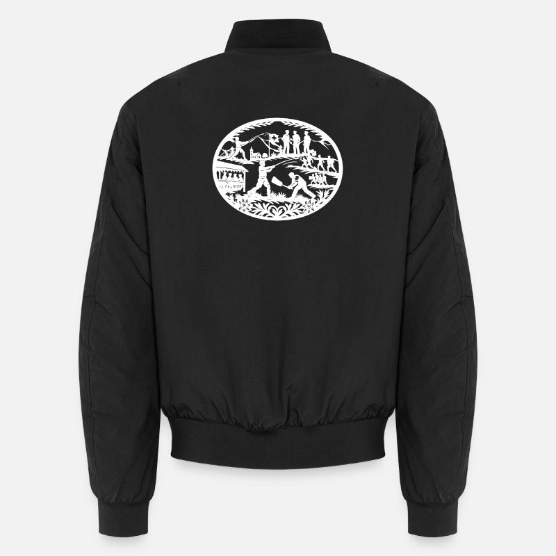 Hornussen_white - Bomber unisexe - noir