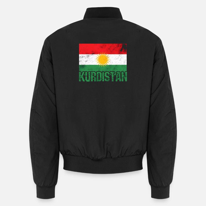 Kurdisches Friedenssymbol mit Kurdistan Kurden  Unisex Bomberjacke