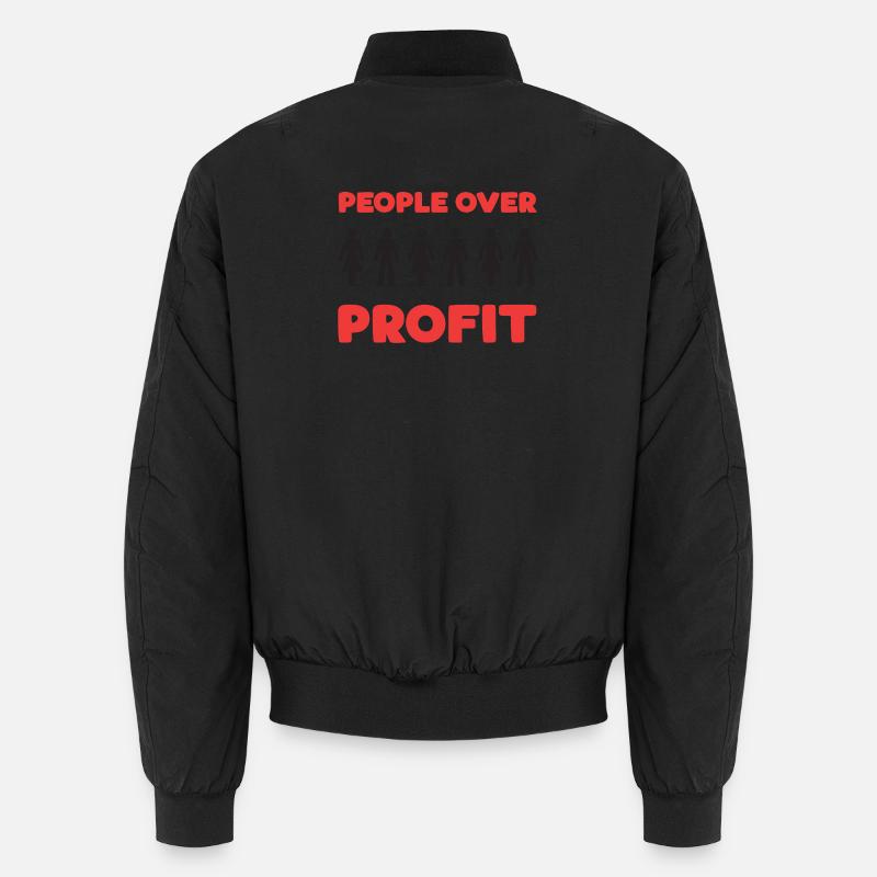 Menschen vor Profit Unisex Bomberjacke
