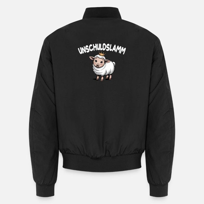 Innocence Lamb Cute Crown Sheep Kawaii Unisex Bomber Jacket