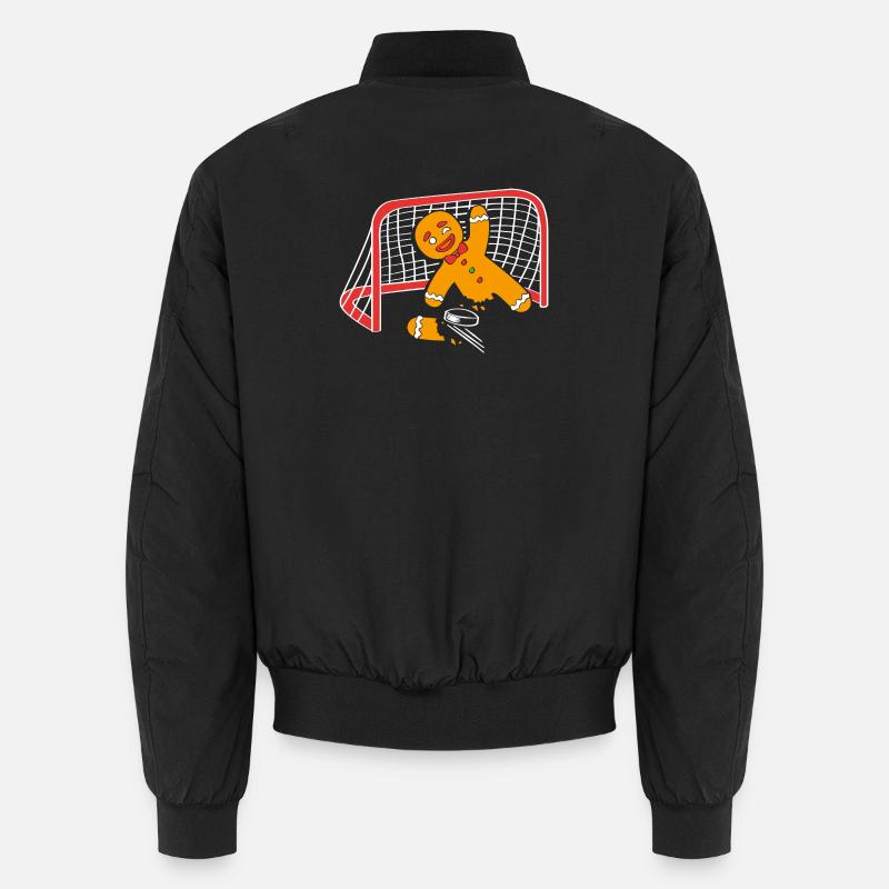 Gingerbread Man Christmas Gingerbread Lebkuchen - Unisex Bomber Jacket - black