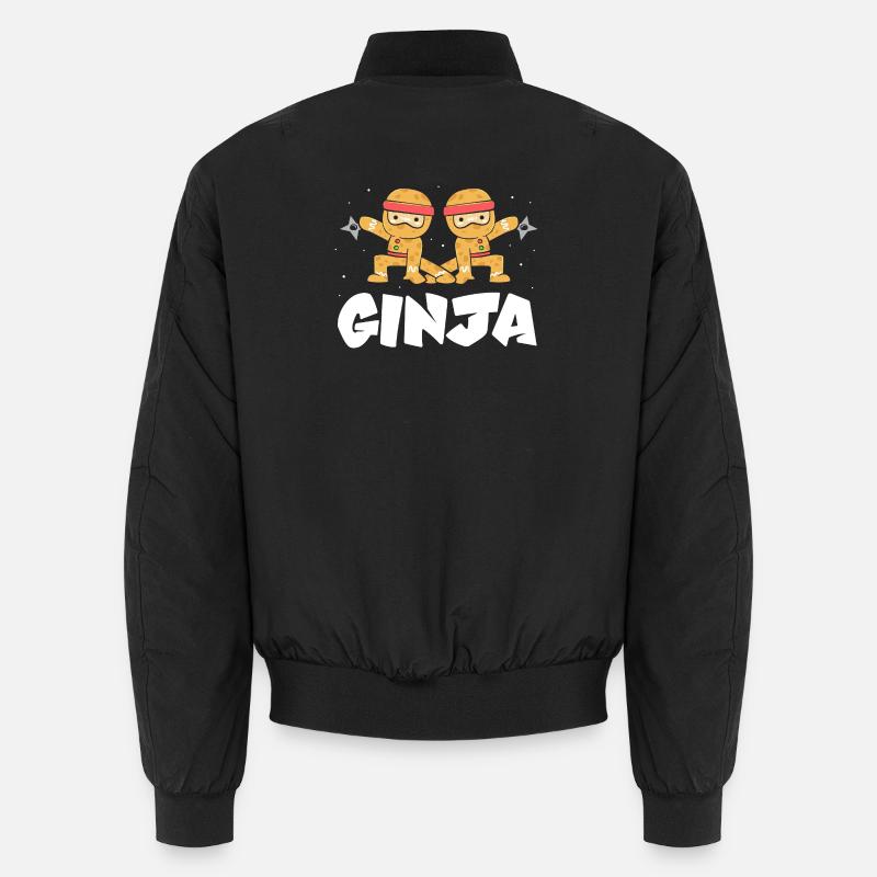 Gingerbread Christmas Gingerbread Man Gingerbread - Unisex Bomber Jacket - black