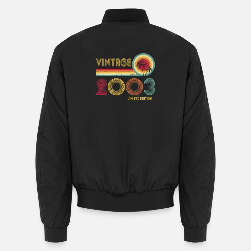 Millésime 2003 Bague Coucher de soleil - Bomber unisexe - noir