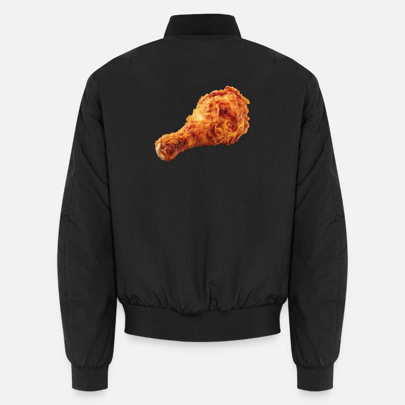 Fried Chicken Wing Fast Food - Unisex Bomber Jacket - black